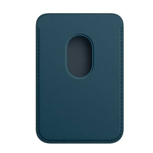 Чехол для смартфона MagSafe для iPhone, кожа, «балтийский синий»